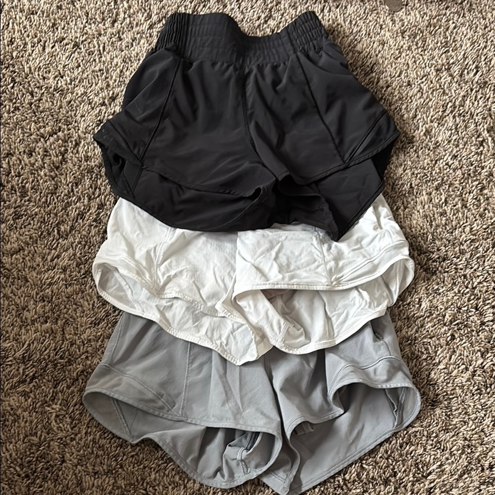Lululemon Athletica Black and White Athletic Shorts for Performance